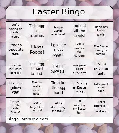 Easter Bingo Card 3