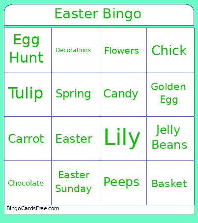 Easter ! Bingo Card