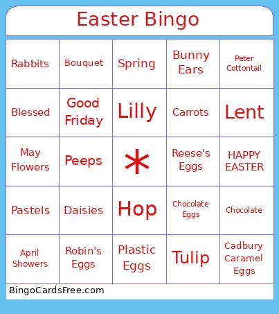Easter Bingo Card 2