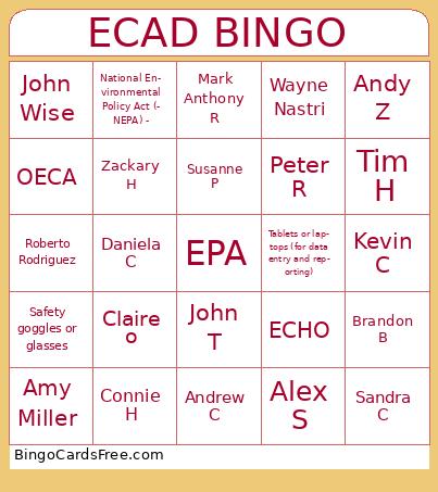 Ecad Bingo