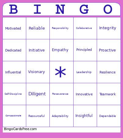 ECHA Interview Workshop Bingo Card
