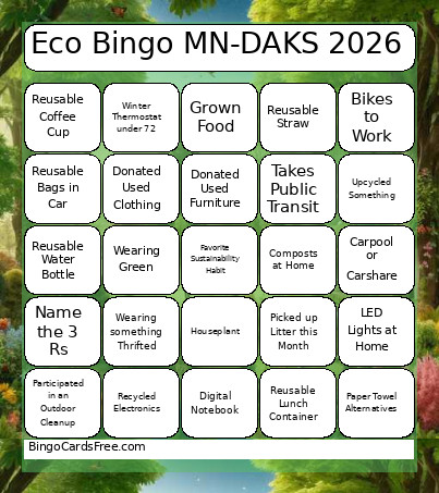 Eco MN-DAKS 2026 Bingo Card