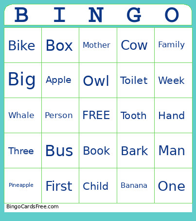 Edlkfrjh Bingo Card
