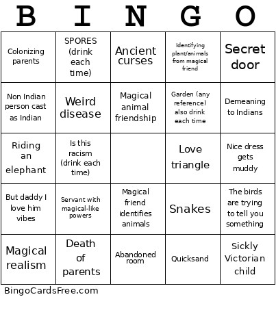EDWARDIAN Colonialism Bingo Card