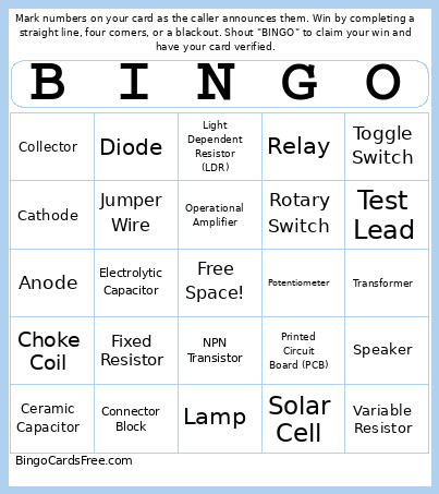 EE Bingo Card 2