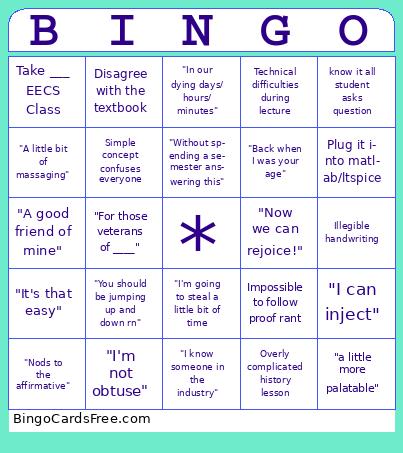 EECS 215 BINGO