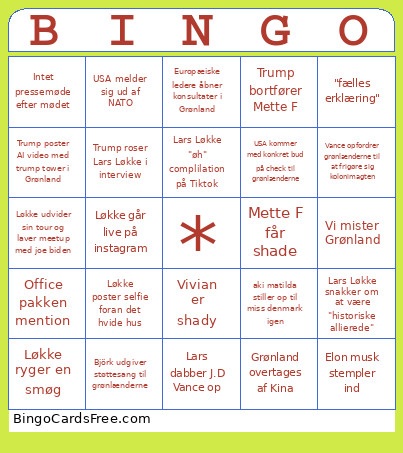Eeewfcesrs Bingo Card