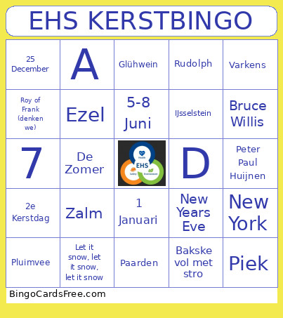 EHS KERST Bingo Card