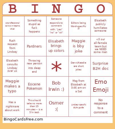 Eicebe Bingo Card