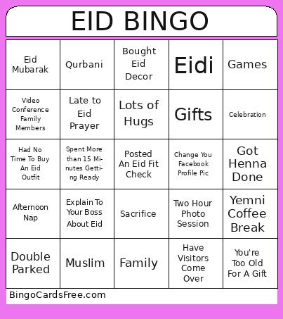 EID BINGO