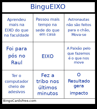 EIXO Consultoria Bingo Card