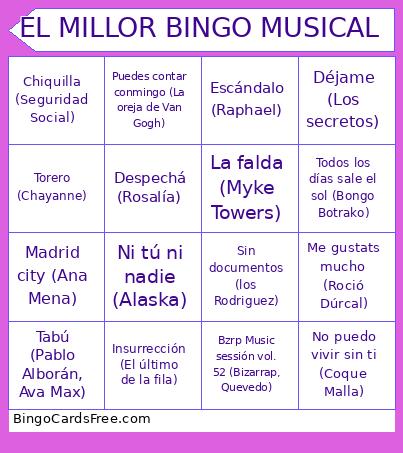 EL MILLOR BINGO MUSICAL