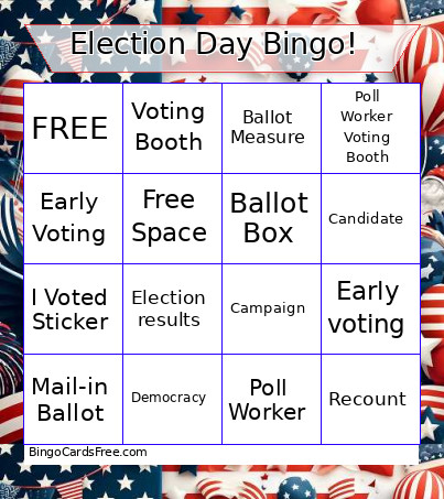 Election Day ! Bingo Card