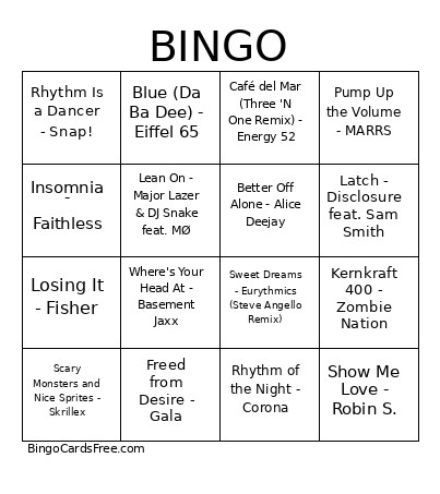 Electronic Bingo Card