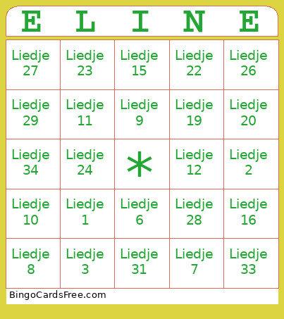 Eline Bingo Card