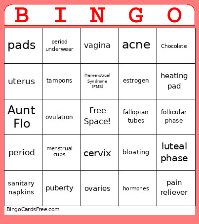 Eloise Bingo Card