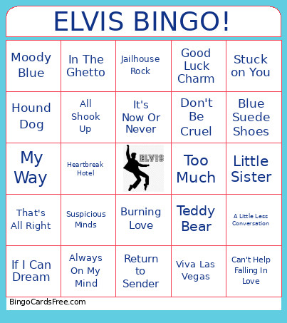 ELVIS ! Bingo Card