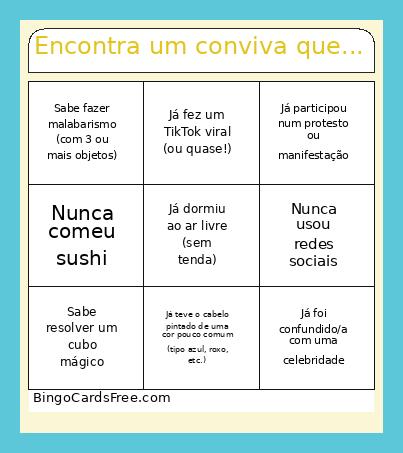 Encontra um conviva que... Bingo