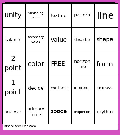End Of Year Bingo Card