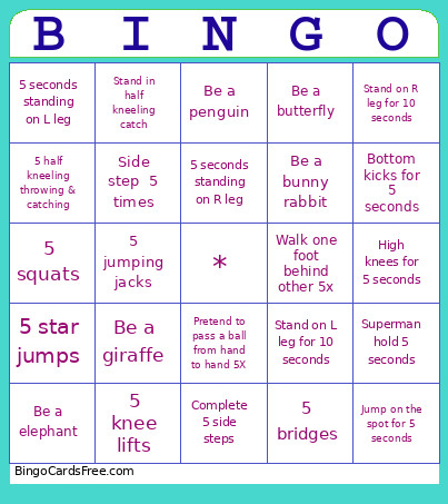 End Of Year Bingo Card