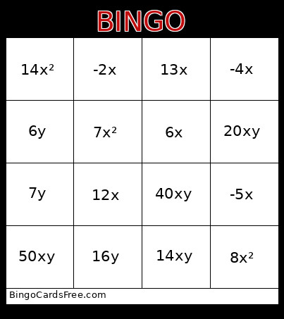 Enderman5829 Bingo Card