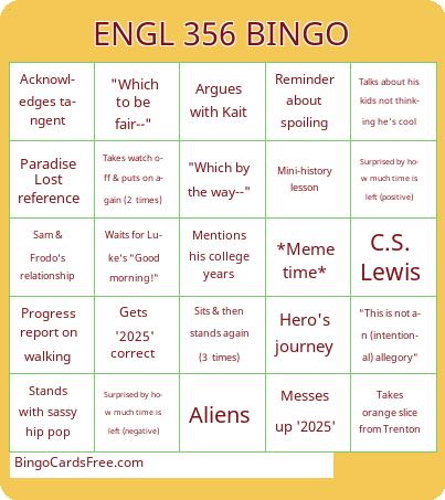 engl 356 bingo