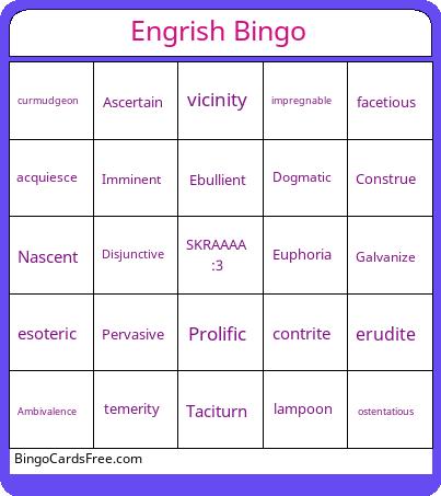 Engrish Bingo