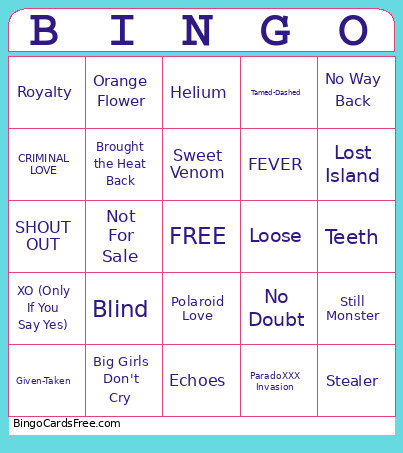 Enhypen Bingo Card