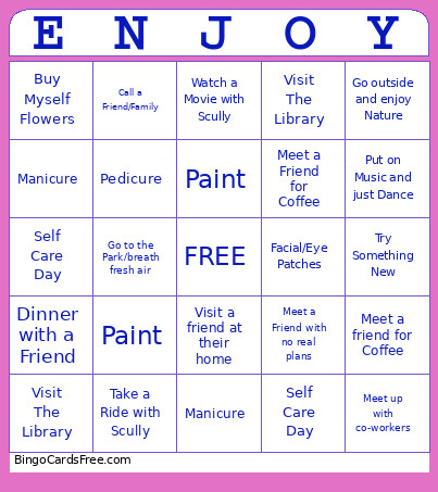 Enjoy Bingo Card