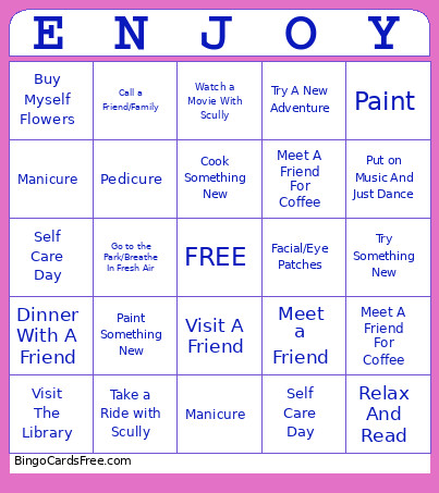 ENJOY Bingo Card