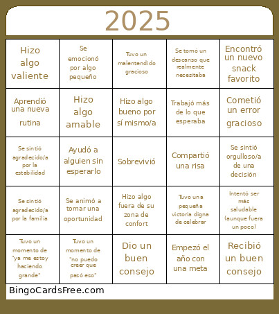 Este Año Bingo Card