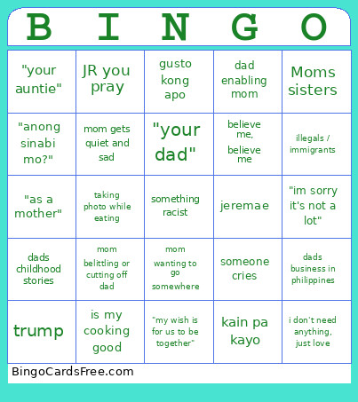 ESTEBANANA Bingo Card