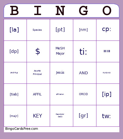 Etiquetas De Buscadores Bingo Card