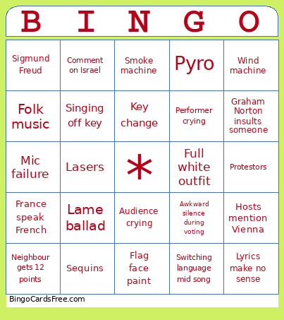 Eur26 Bingo Card