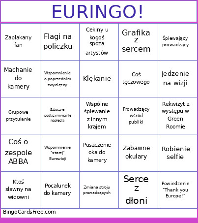 Euringo! Bingo Card