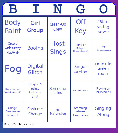 Euro 2026 Bingo Card
