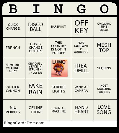 eurovision 2025 Bingo
