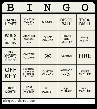 Eurovision 2025 Bingo