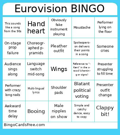 Eurovision BINGO