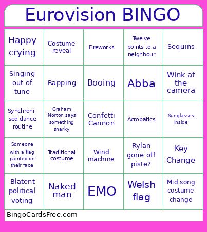 Eurovision Bingo