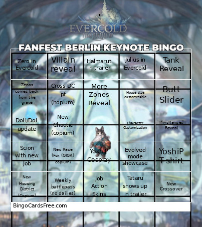 Evercold EU Keynote Bingo Card