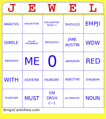 Every Square Tells A Story Bingo Card