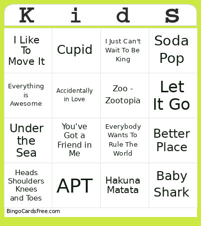 Excel Center Bingo Card