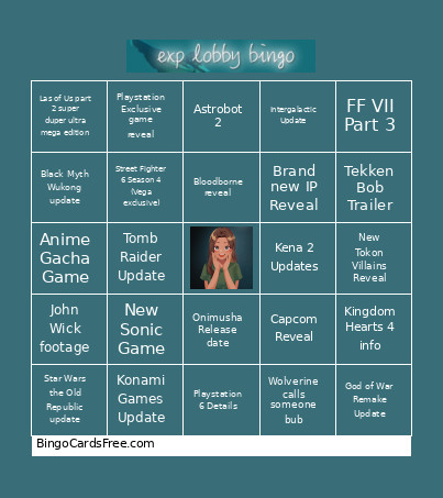 EXP Lobby Bingo Card