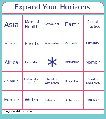 Expand Your Horizons Bingo Card