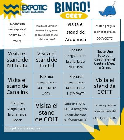 ExpoTIC BINGO Cards Free Pdf Printable Game, Title: .