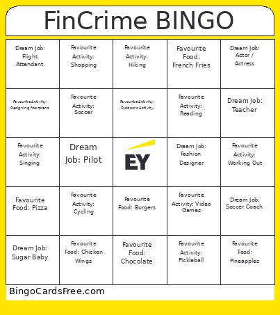 EY FinCrime Social BINGO