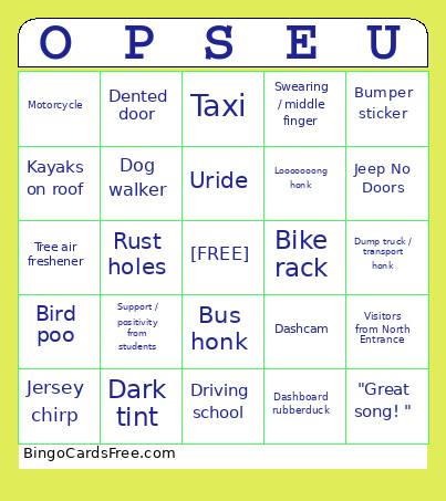 F2025strike Bingo Card