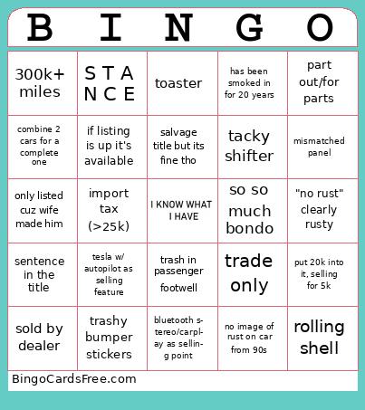 facebook marketplace cars Bingo