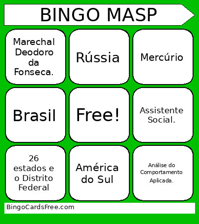 Faculdade Masp Bingo Card
